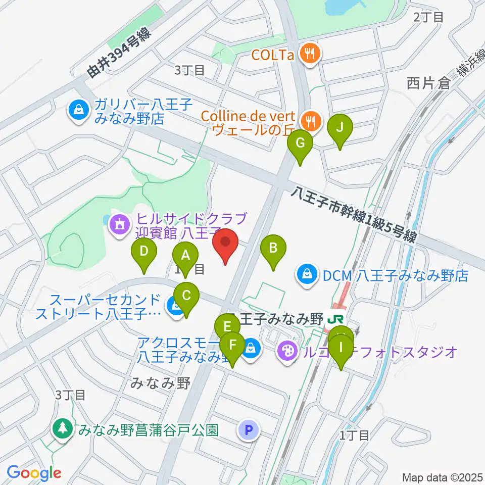宮地楽器 八王子みなみ野センター周辺の駐車場・コインパーキング一覧地図