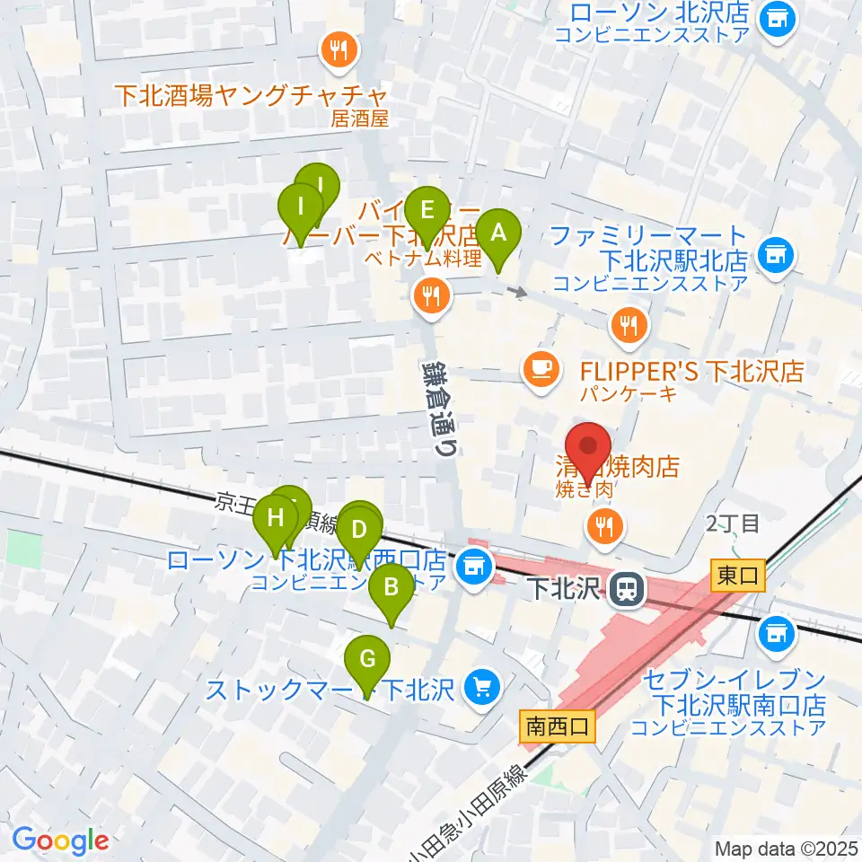 川上楽器 下北沢センター周辺の駐車場・コインパーキング一覧地図
