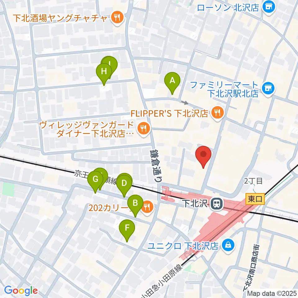 川上楽器 下北沢センター周辺の駐車場・コインパーキング一覧地図