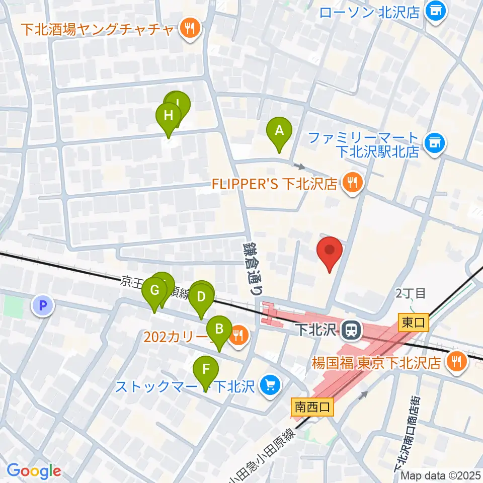 川上楽器 下北沢センター周辺の駐車場・コインパーキング一覧地図