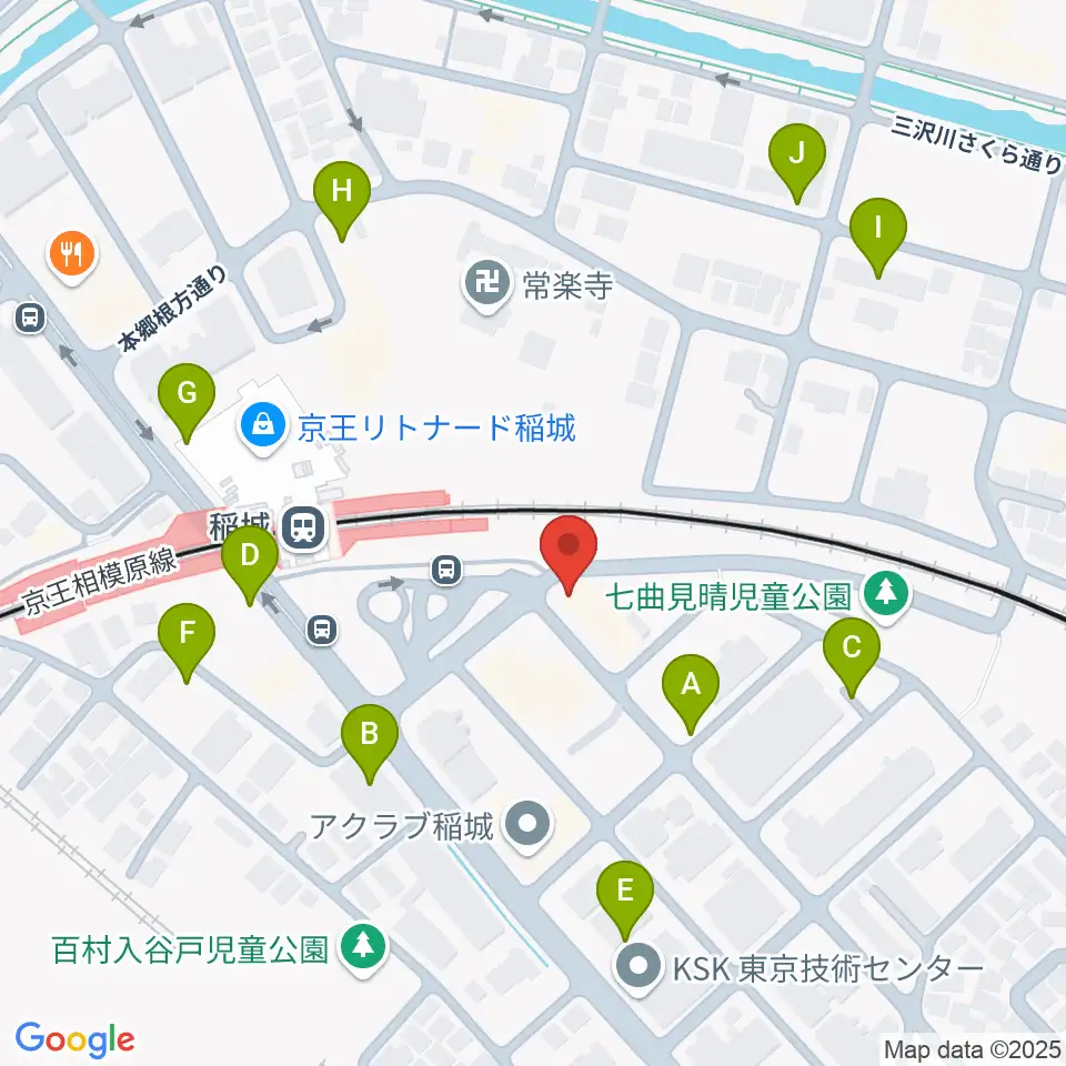 川上楽器 稲城センター周辺の駐車場・コインパーキング一覧地図