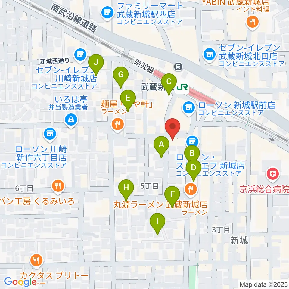 川上楽器 新城センター周辺の駐車場・コインパーキング一覧地図