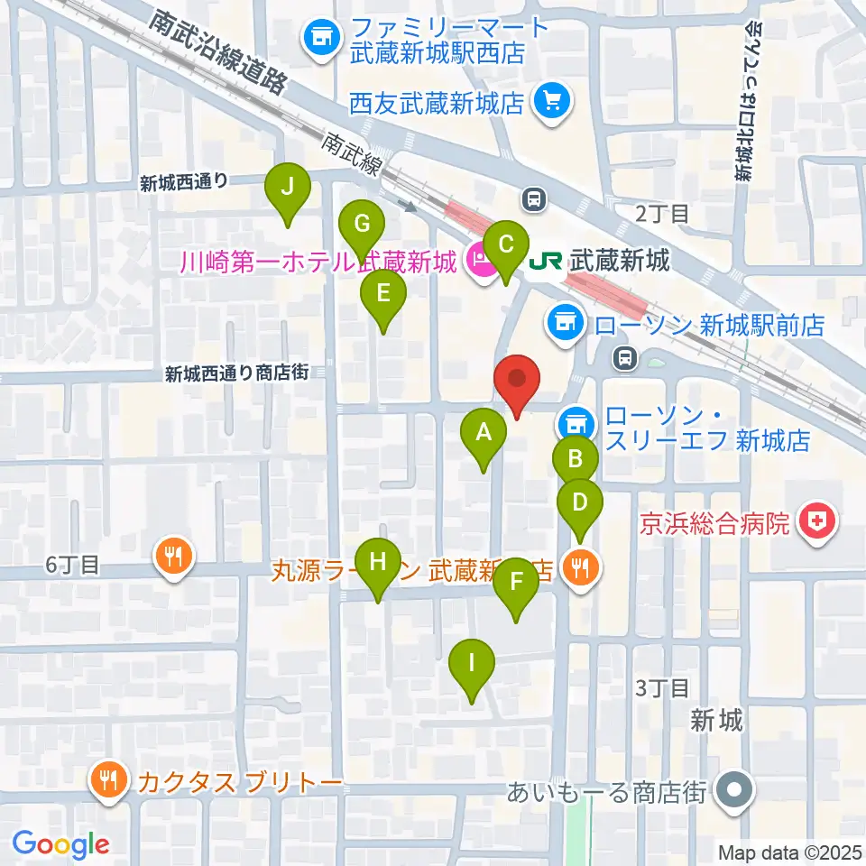 川上楽器 新城センター周辺の駐車場・コインパーキング一覧地図
