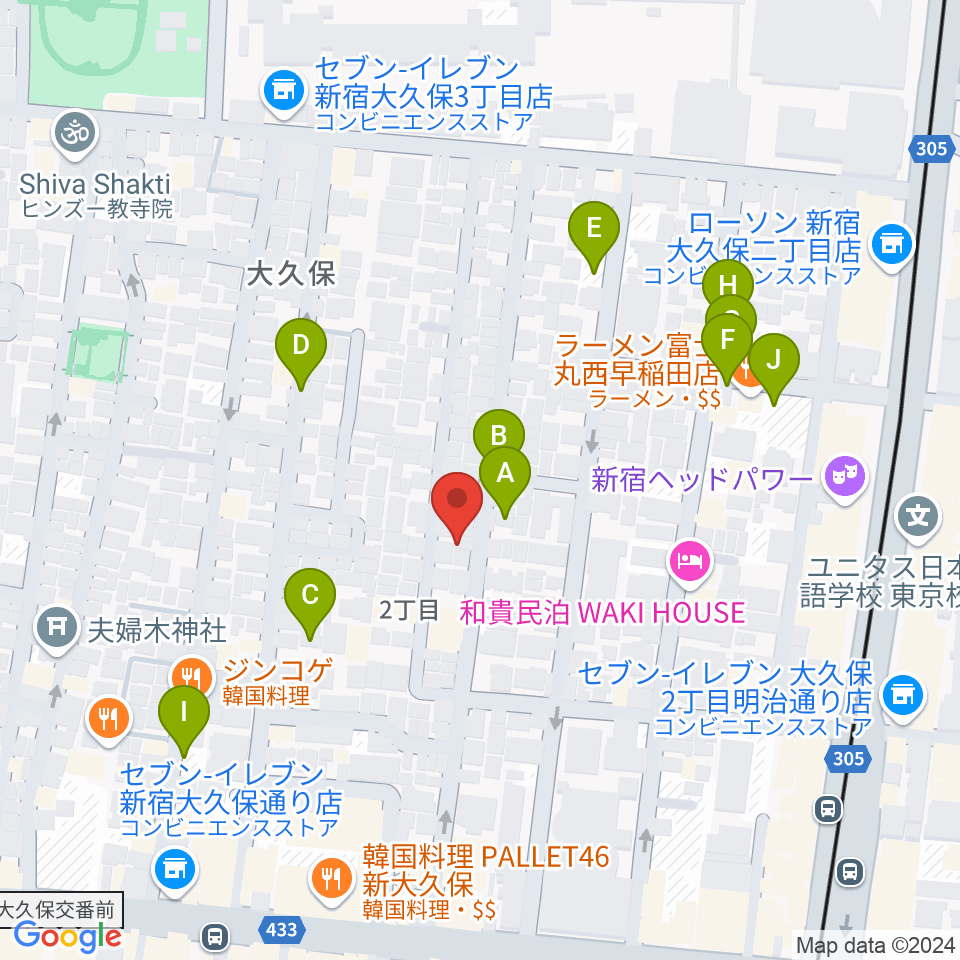 高橋管楽器周辺の駐車場・コインパーキング一覧地図