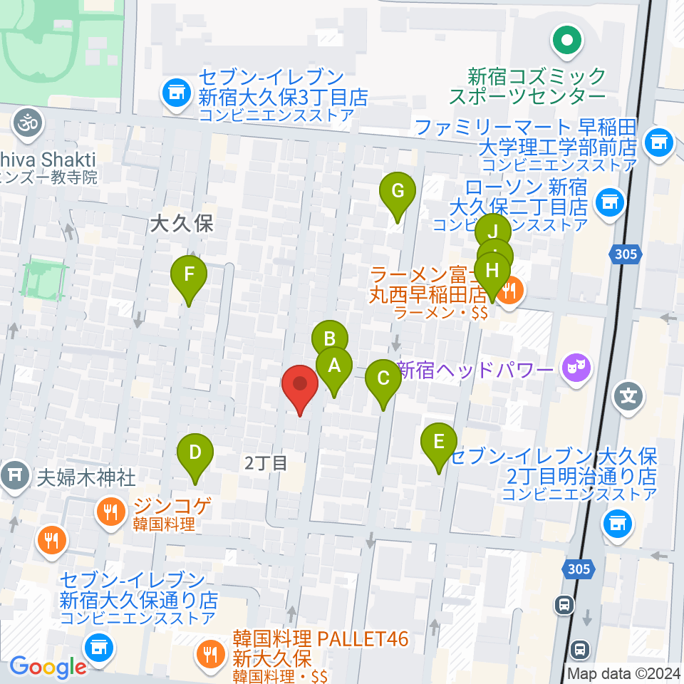 高橋管楽器周辺の駐車場・コインパーキング一覧地図