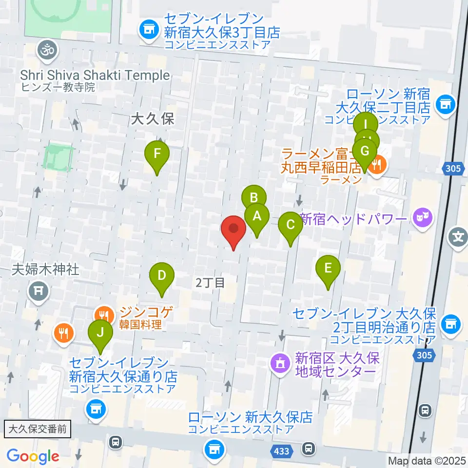 高橋管楽器周辺の駐車場・コインパーキング一覧地図