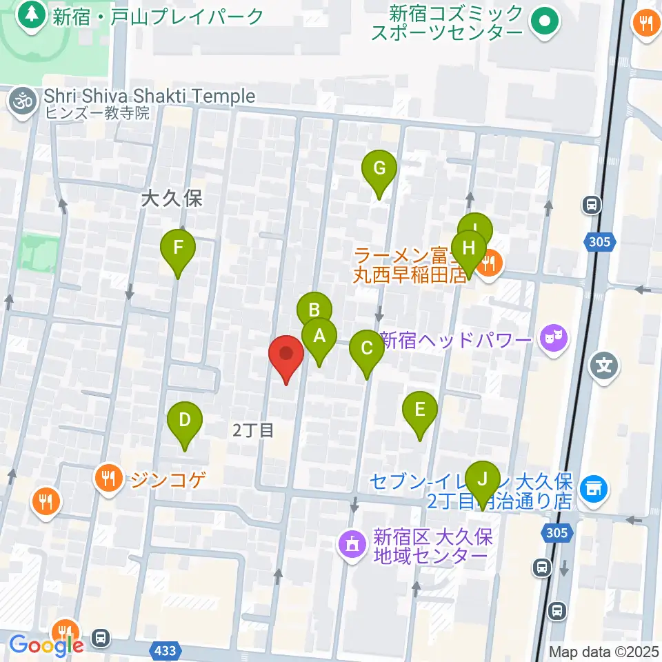 高橋管楽器周辺の駐車場・コインパーキング一覧地図