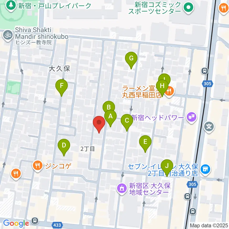 高橋管楽器周辺の駐車場・コインパーキング一覧地図