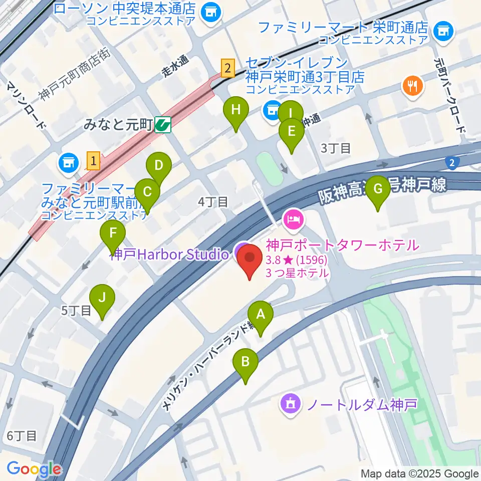 HATOBA MUSIC SCHOOL A&D MUSIC周辺の駐車場・コインパーキング一覧地図