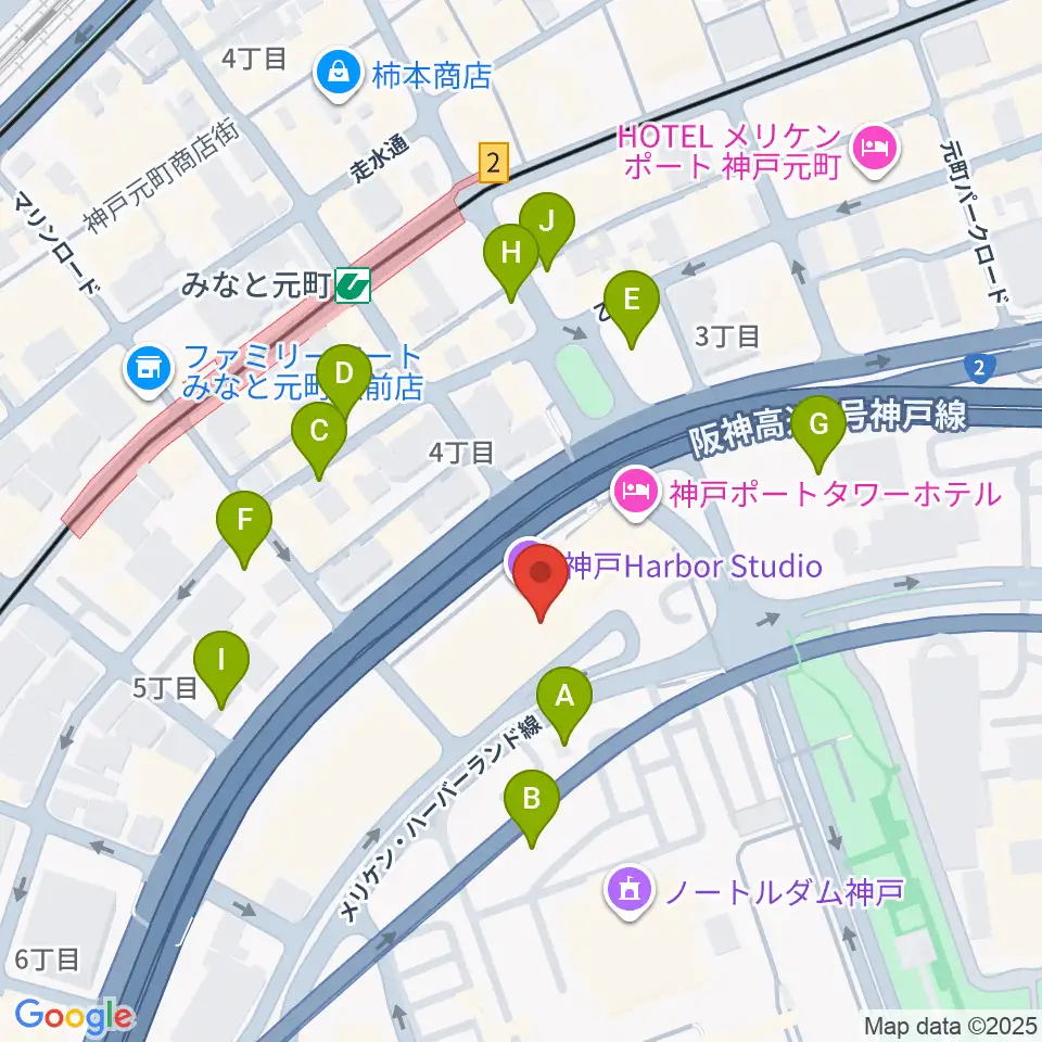 HATOBA MUSIC SCHOOL A&D MUSIC周辺の駐車場・コインパーキング一覧地図