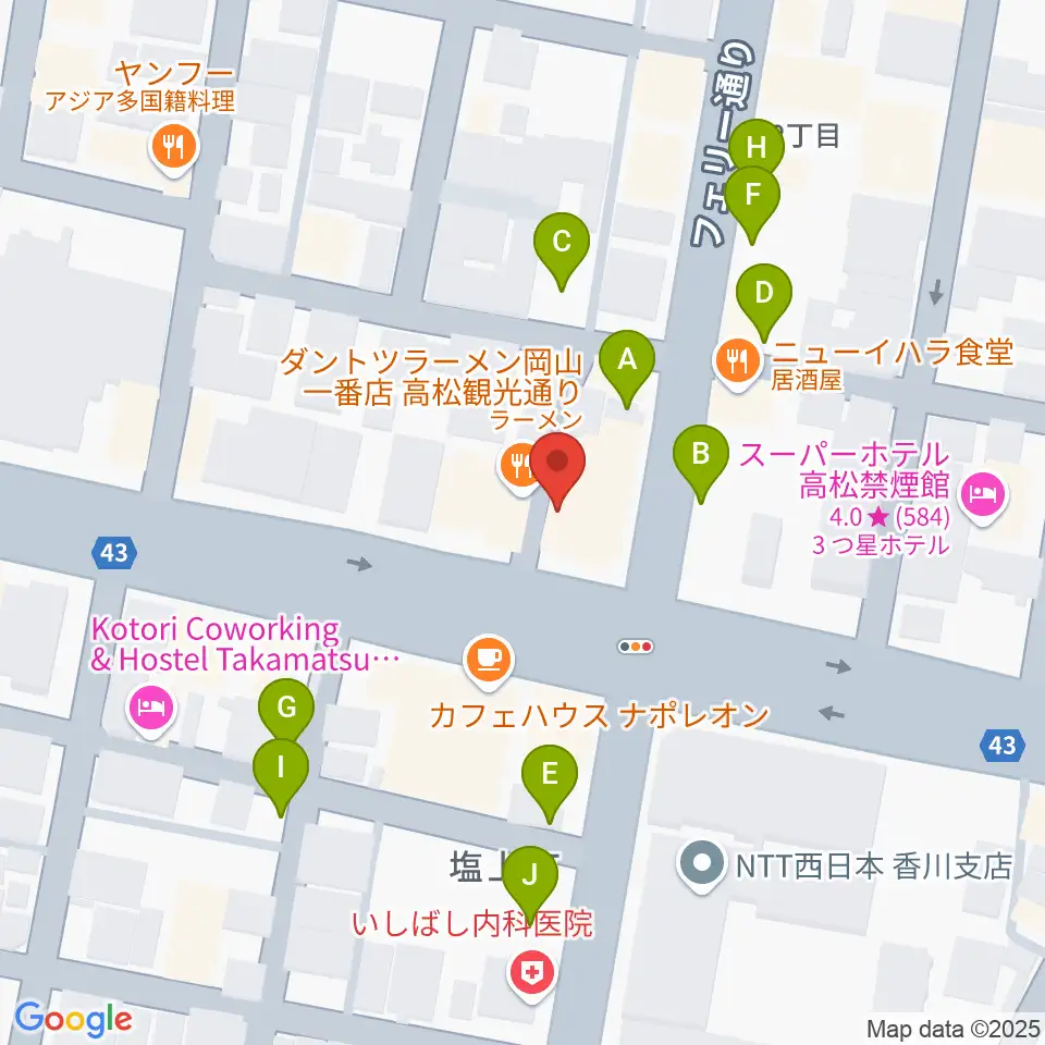 studio SUMUS周辺の駐車場・コインパーキング一覧地図