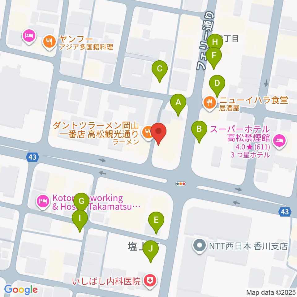 studio SUMUS周辺の駐車場・コインパーキング一覧地図