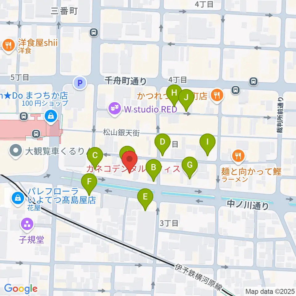 MUSICA周辺の駐車場・コインパーキング一覧地図