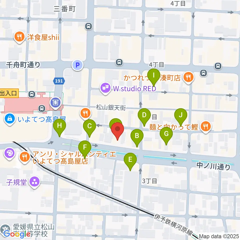 MUSICA周辺の駐車場・コインパーキング一覧地図