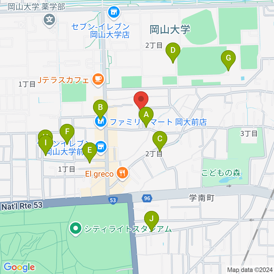 ピアノレンタルスタジオ アーデル周辺の駐車場・コインパーキング一覧地図