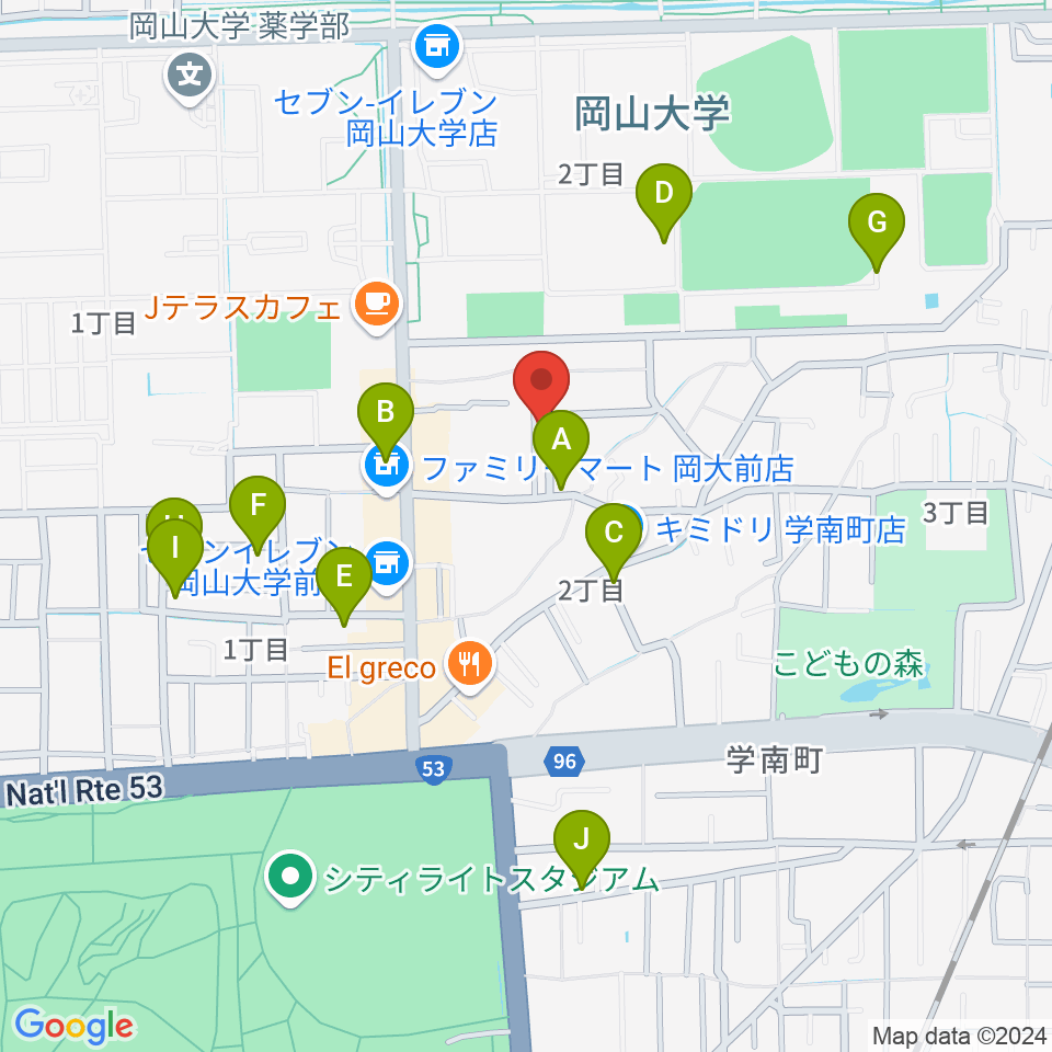 ピアノレンタルスタジオ アーデル周辺の駐車場・コインパーキング一覧地図