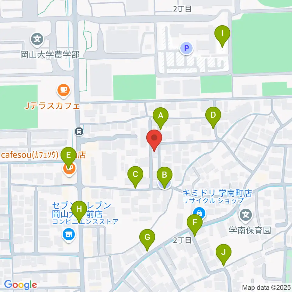ピアノレンタルスタジオ アーデル周辺の駐車場・コインパーキング一覧地図