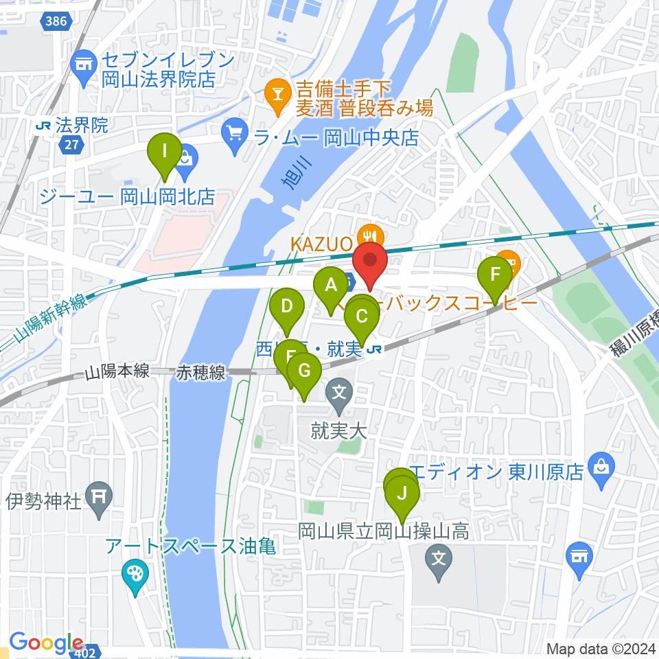 ラッシュミュージックアカデミー周辺の駐車場・コインパーキング一覧地図