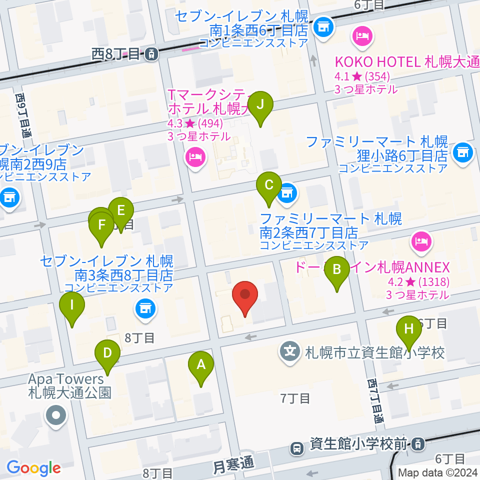 井関楽器周辺の駐車場・コインパーキング一覧地図