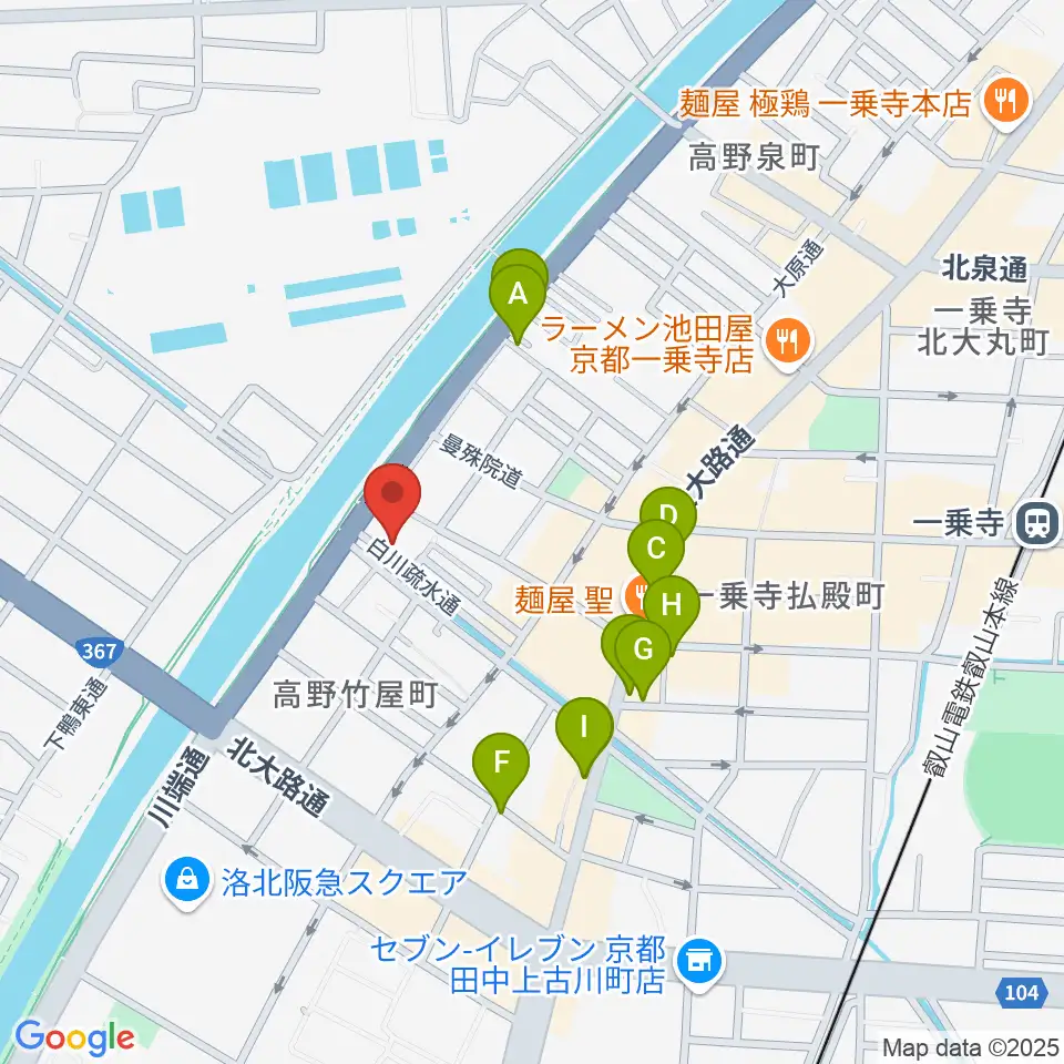 ギターランド フルアップ周辺の駐車場・コインパーキング一覧地図