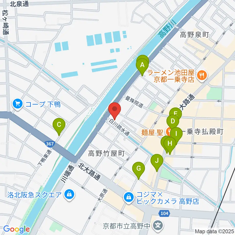 ギターランド フルアップ周辺の駐車場・コインパーキング一覧地図