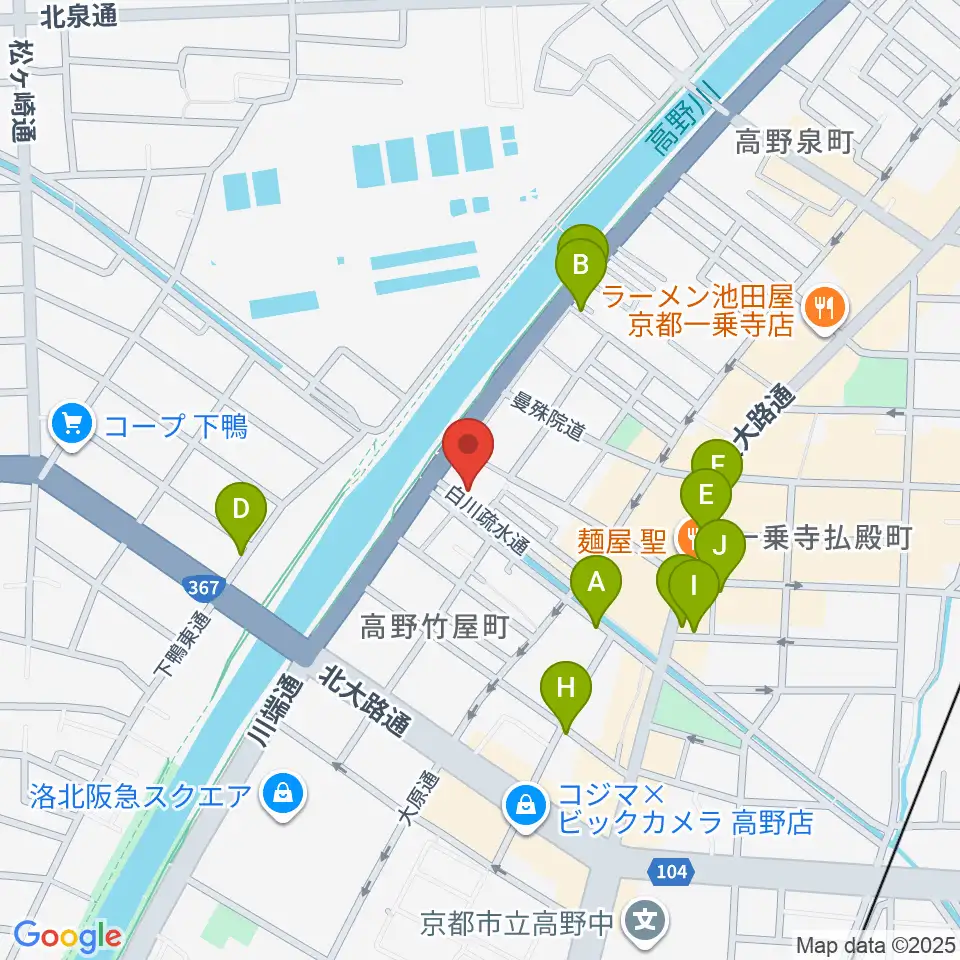 ギターランド フルアップ周辺の駐車場・コインパーキング一覧地図