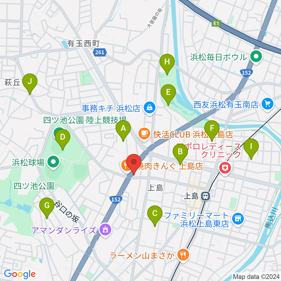 アオイ楽器店周辺の駐車場・コインパーキング一覧地図