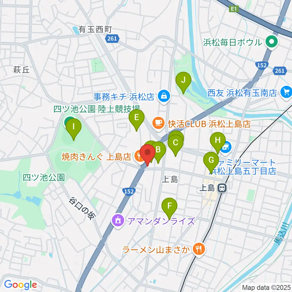 アオイ楽器店周辺の駐車場・コインパーキング一覧地図