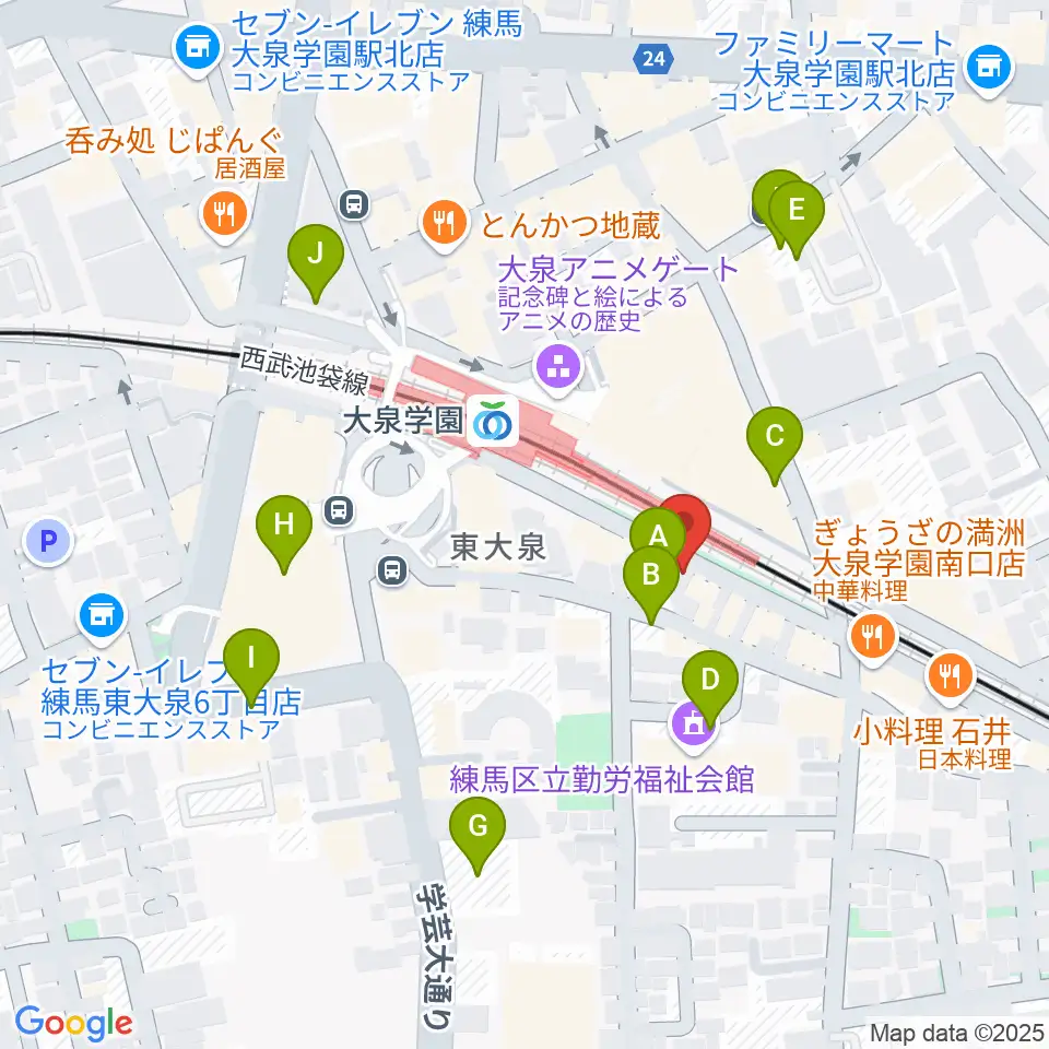 武蔵野楽器セサミクラブ周辺の駐車場・コインパーキング一覧地図