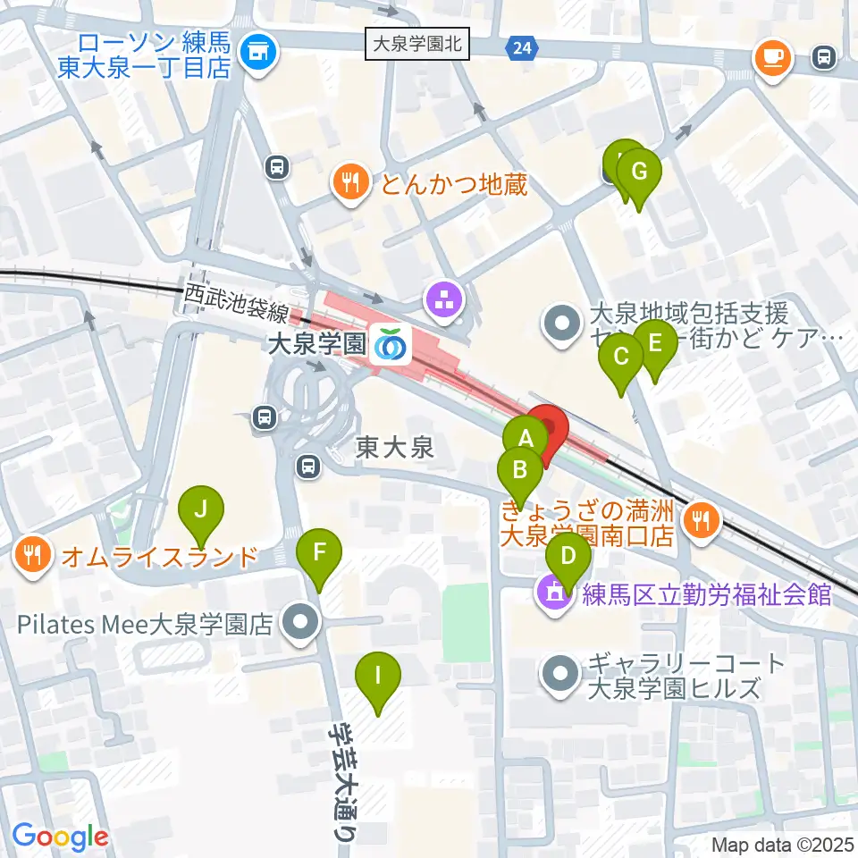 武蔵野楽器セサミクラブ周辺の駐車場・コインパーキング一覧地図