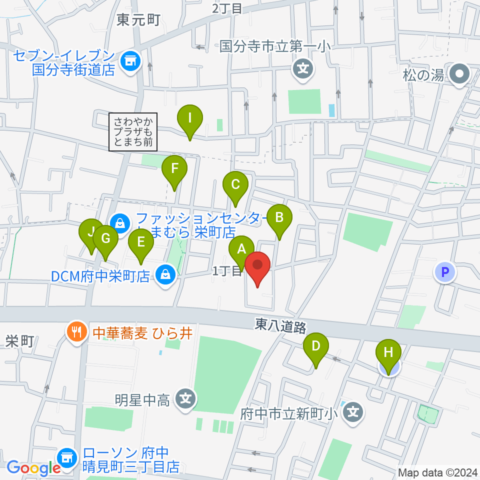 アカデミーアポロ周辺の駐車場・コインパーキング一覧地図