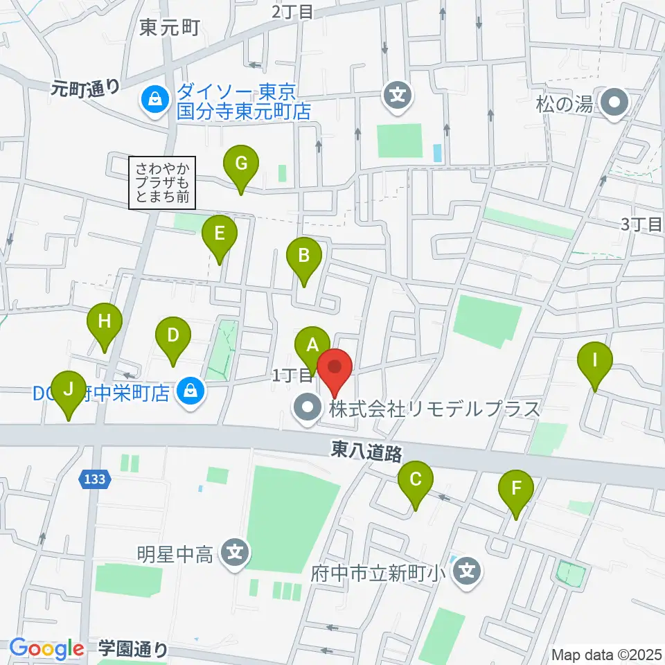 アカデミーアポロ周辺の駐車場・コインパーキング一覧地図