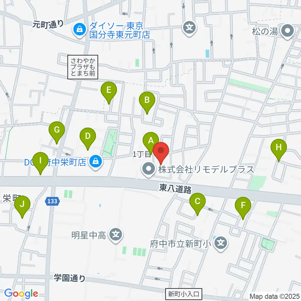 アカデミーアポロ周辺の駐車場・コインパーキング一覧地図