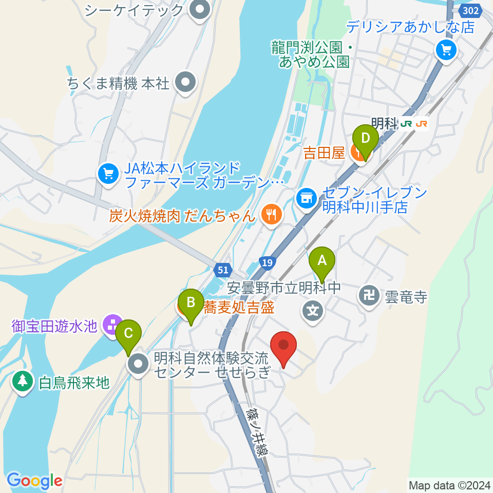 ミュージックストーン周辺の駐車場・コインパーキング一覧地図