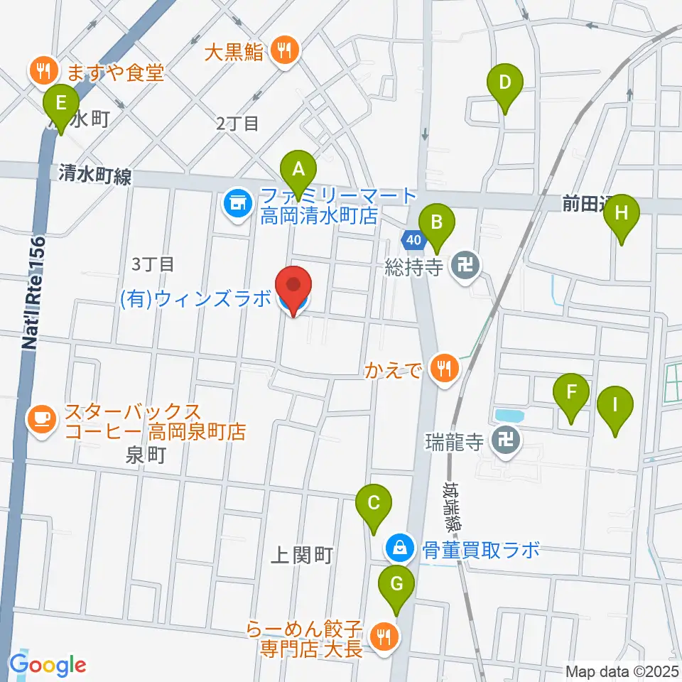 管楽器専門店ウィンズラボ周辺の駐車場・コインパーキング一覧地図