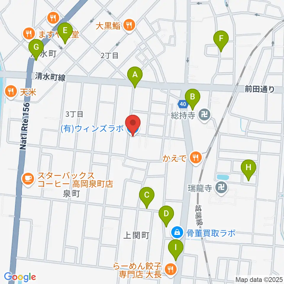 管楽器専門店ウィンズラボ周辺の駐車場・コインパーキング一覧地図