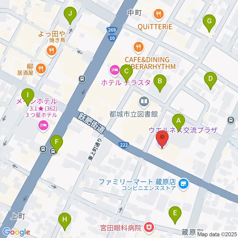 ウエルネス交流プラザ周辺の駐車場・コインパーキング一覧地図