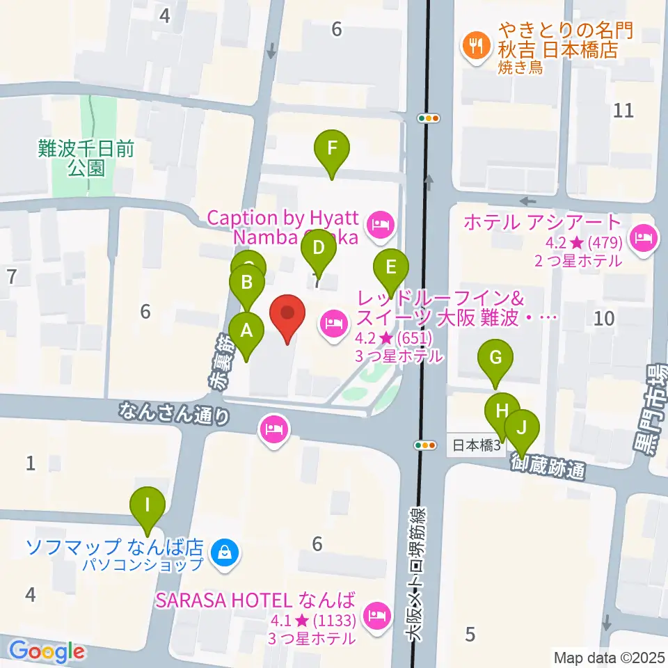 松本楽器M&Gピアノサービスセンター周辺の駐車場・コインパーキング一覧地図