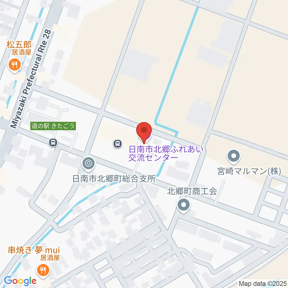 日南市北郷ふれあい交流センター周辺の駐車場・コインパーキング一覧地図