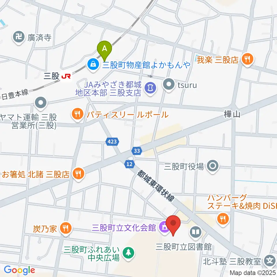 三股町立文化会館周辺の駐車場・コインパーキング一覧地図