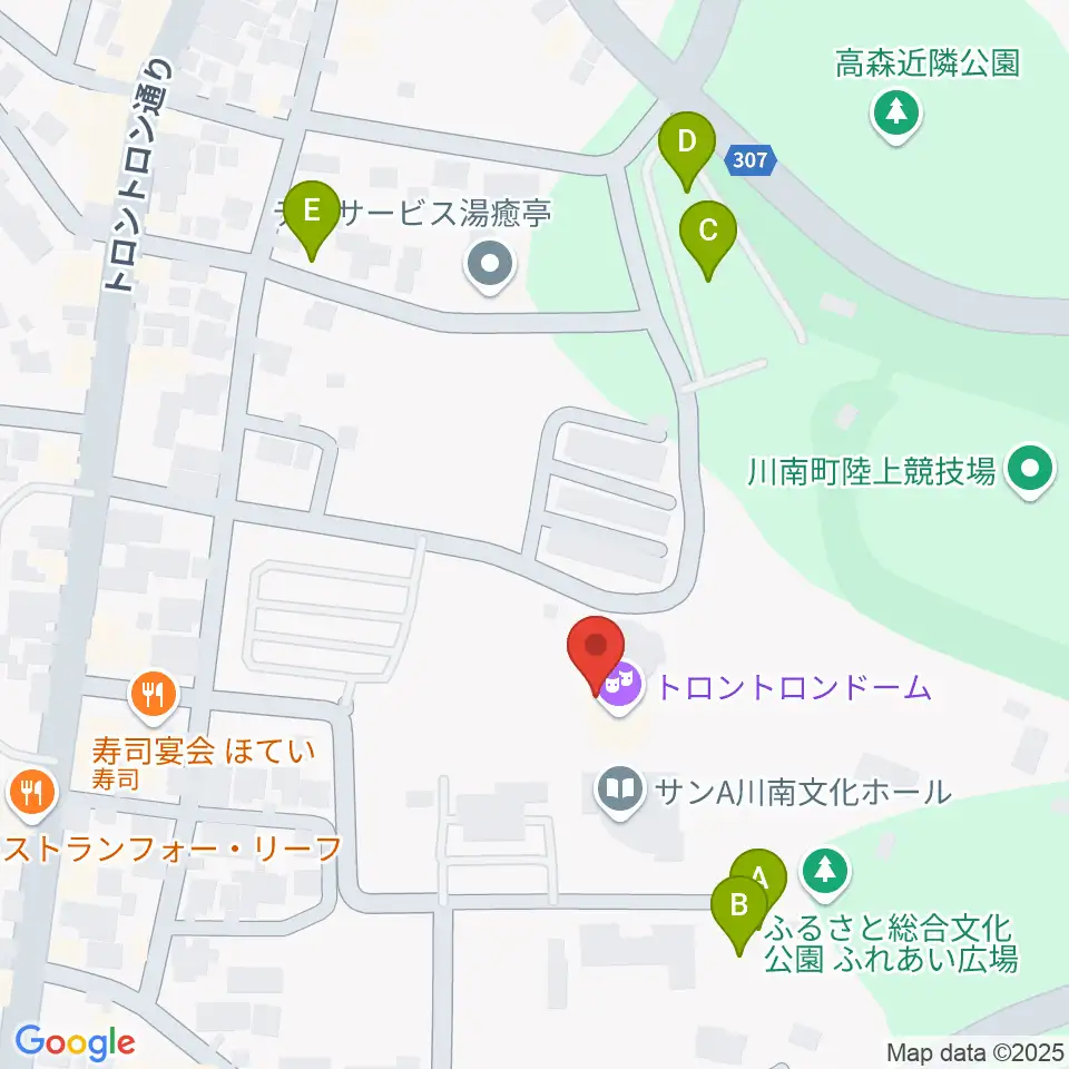 サンＡ川南文化ホール周辺の駐車場・コインパーキング一覧地図