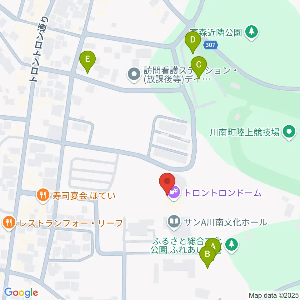 サンＡ川南文化ホール周辺の駐車場・コインパーキング一覧地図