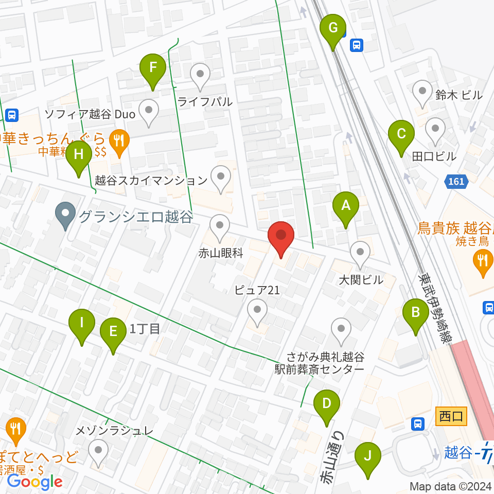 越谷Memphis周辺の駐車場・コインパーキング一覧地図