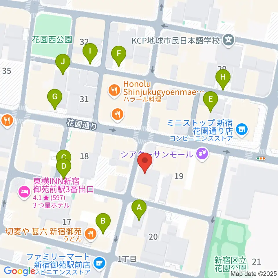 新宿リトルモンスター周辺の駐車場・コインパーキング一覧地図