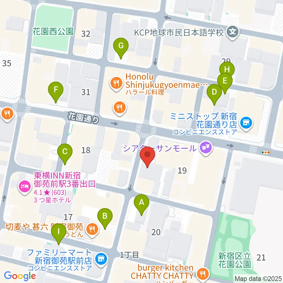 新宿リトルモンスター周辺の駐車場・コインパーキング一覧地図