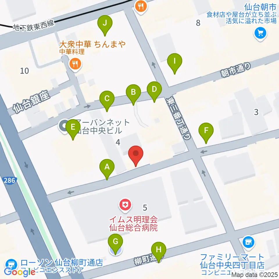 桐朋学園 子供のための音楽教室 仙台教室周辺の駐車場・コインパーキング一覧地図