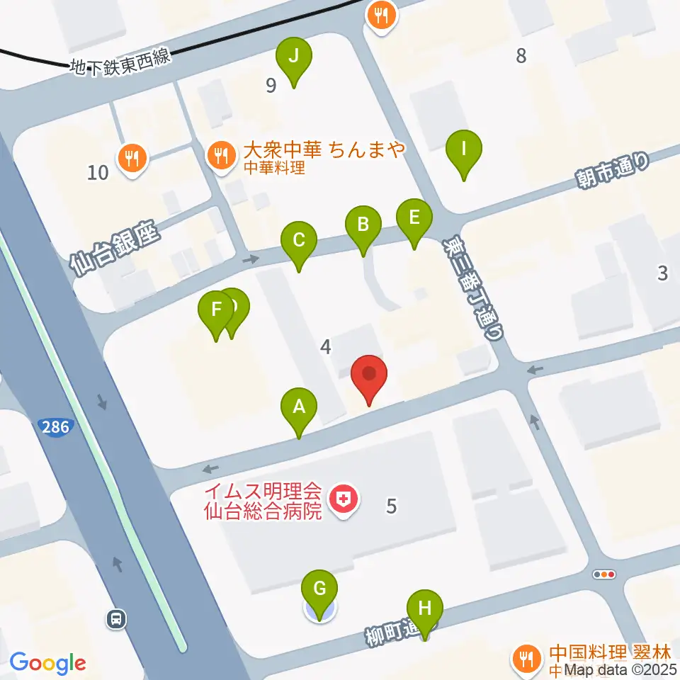 桐朋学園 子供のための音楽教室 仙台教室周辺の駐車場・コインパーキング一覧地図