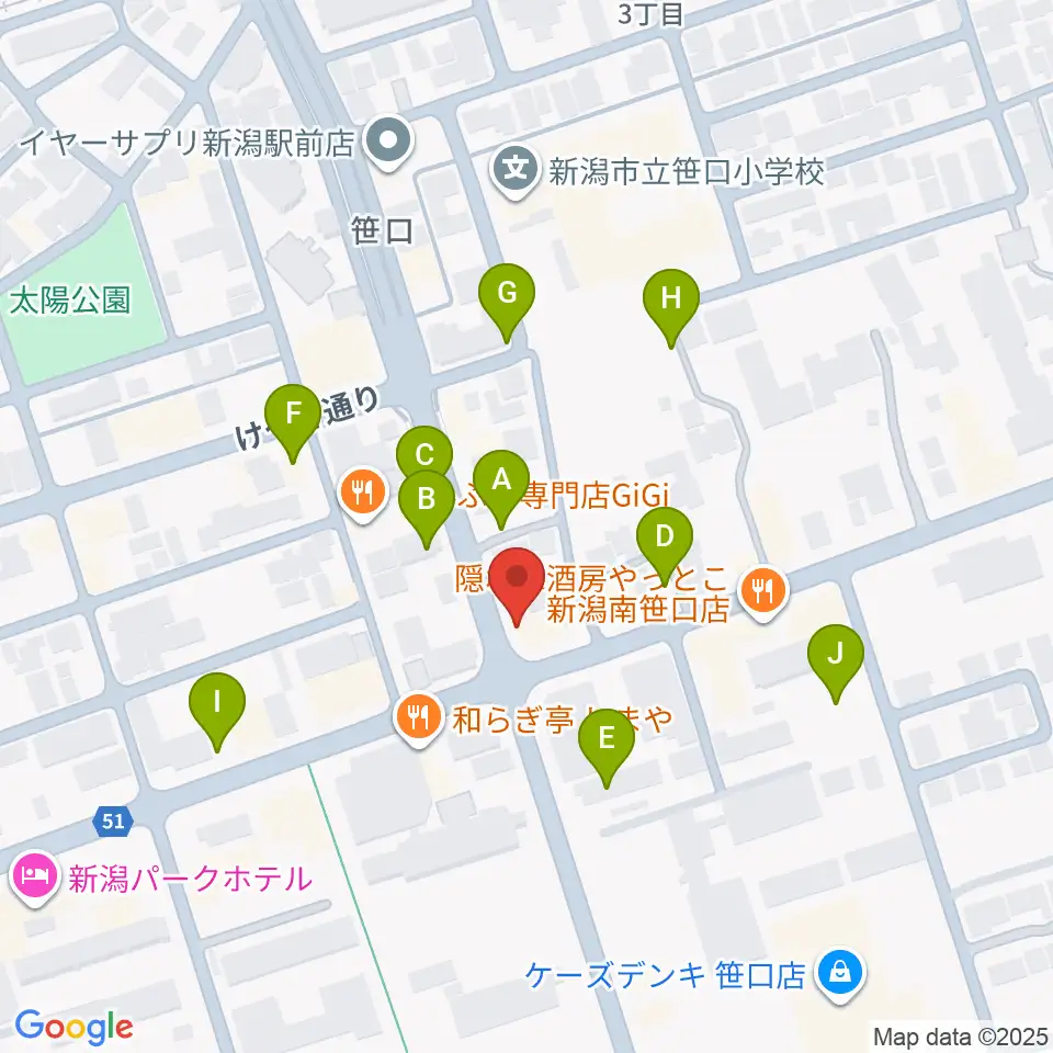 桐朋 子供のための音楽教室 新潟教室周辺の駐車場・コインパーキング一覧地図