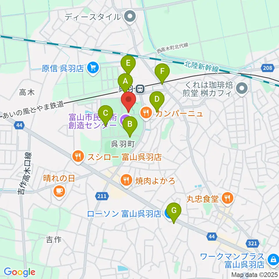 桐朋 子供のための音楽教室 富山教室周辺の駐車場・コインパーキング一覧地図