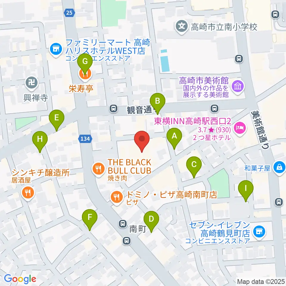 桐朋 子供のための音楽教室 高崎教室周辺の駐車場・コインパーキング一覧地図